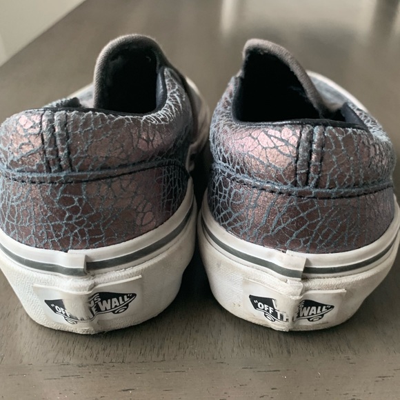 Silver/pewter Vans. Super cute. Very good condition. Unique. Sold out. - Picture 3 of 6